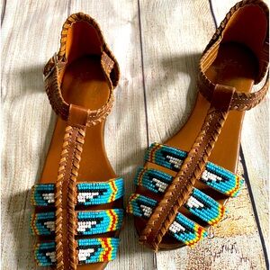 Ecote Beaded Sandal Flat